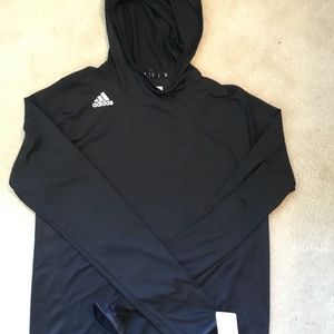 Brand new with tags men’s small black hooded Addidas shirt